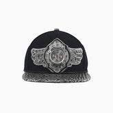 Breyer's Buck 50 Real Leather Black Grey Fusion Crown Watch Hat