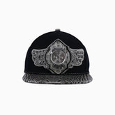 Breyer's Buck 50 Real Leather Black Grey Fusion Crown Watch Hat