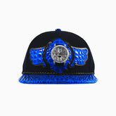 Breyer's Buck 50 Real Leather Black Blue Fusion Swag Watch Hat