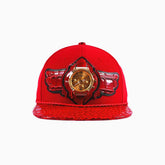 Breyer's Buck 50 Woolmark Edition Aesthetic Red Watch Hat with Leather Visor