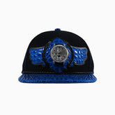 Breyer's Buck 50 Real Leather Black Blue Fusion Swag Watch Hat