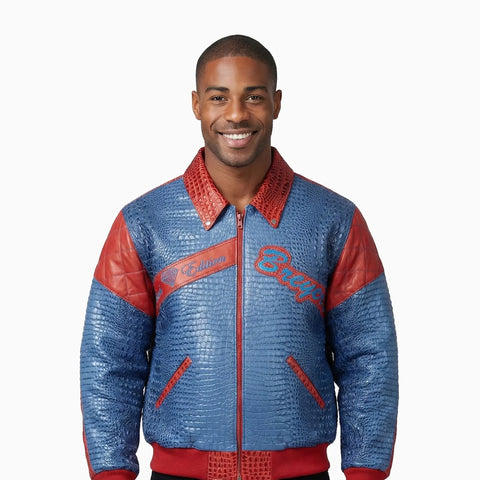 Breyer's Special Edition Red Navy Blue Retro Apex Leather Jacket