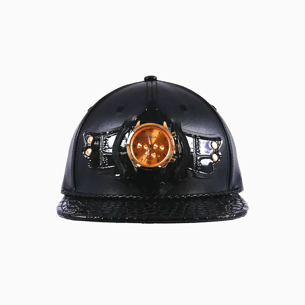 Breyer's Buck 50 Real Leather Dark Night Bold Watch Hat