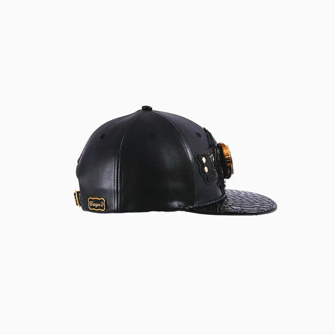 Breyer's Buck 50 Real Leather Dark Night Bold Watch Hat