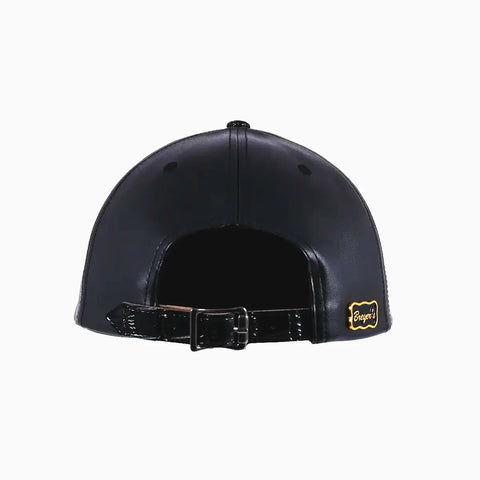 Breyer's Buck 50 Woolmark Edition Dark Black Watch Hat with Leather Visor