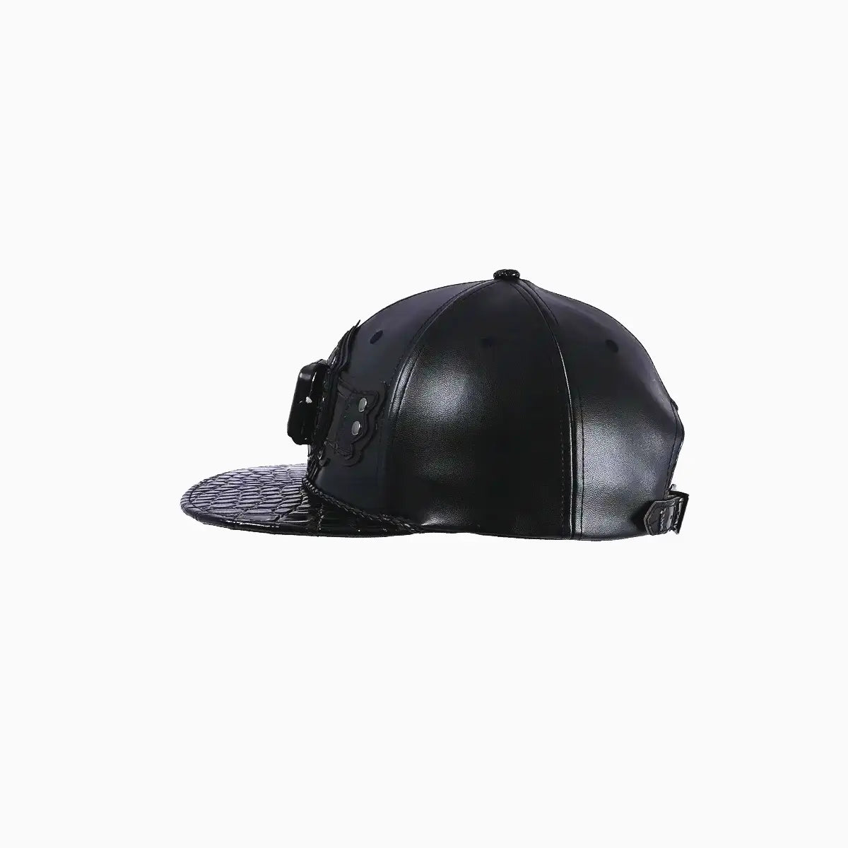 Breyer's Buck 50 Woolmark Edition Dark Black Watch Hat with Leather Visor