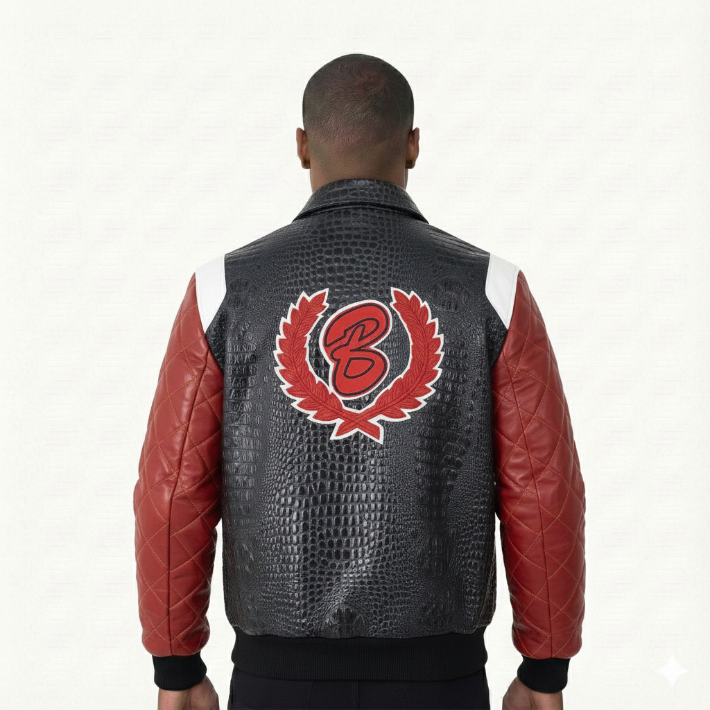 Breyer's Special Edition Black Red White Retro Apex Leather Jacket