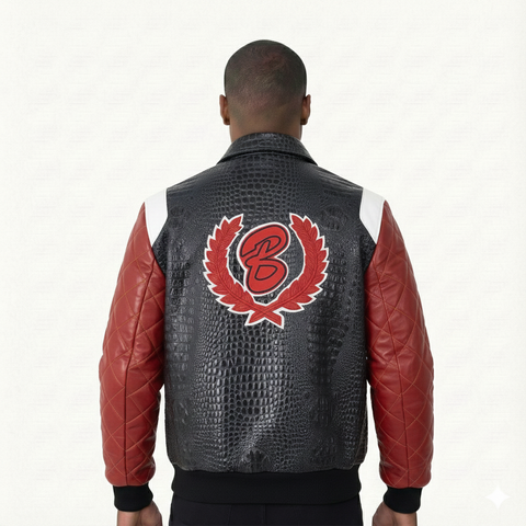 Breyer's Special Edition Black Red White Retro Apex Leather Jacket