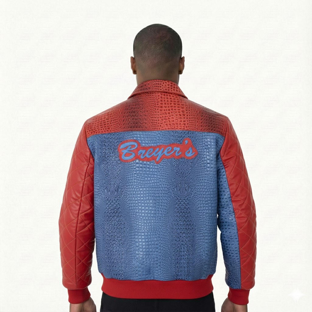 Breyer's Special Edition Red Navy Blue Retro Apex Leather Jacket