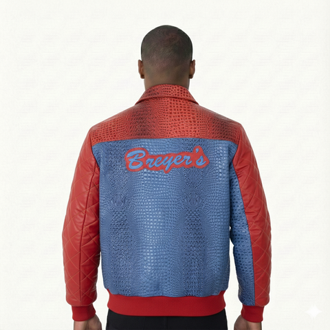 Breyer's Special Edition Red Navy Blue Retro Apex Leather Jacket