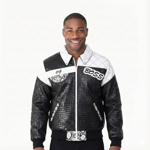 Breyer's OG Boss Edition Leather Jacket With Snake Skin