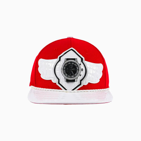 Breyer's Buck 50 Real Leather Red White Fusion Swag Watch Hat
