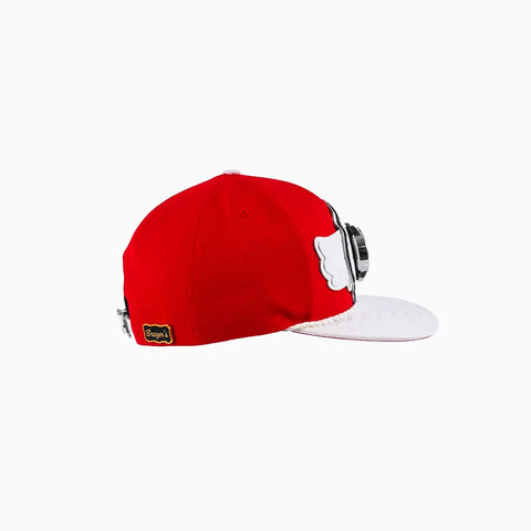 Breyer's Buck 50 Real Leather Red White Fusion Swag Watch Hat