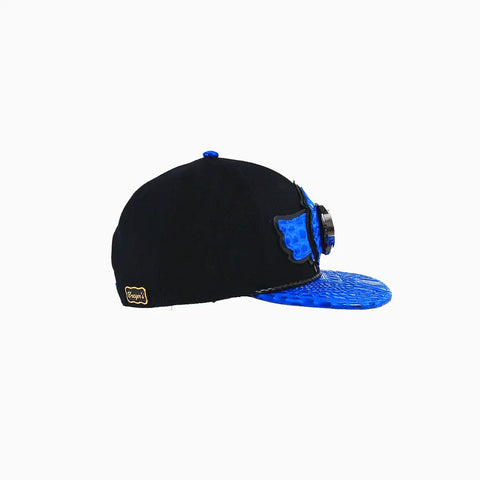 Breyer's Buck 50 Real Leather Black Blue Fusion Swag Watch Hat