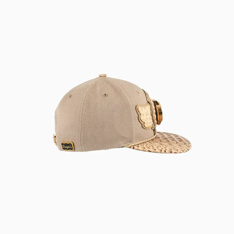 Breyer's Buck 50 Real Leather Khaki Brown Fusion Swag Watch Hat