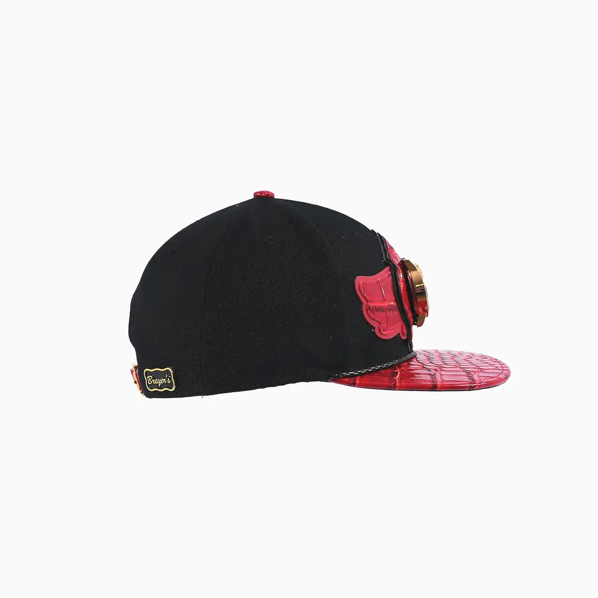 Breyer's Buck 50 Real Leather Red Black Fusion Swag Watch Hat