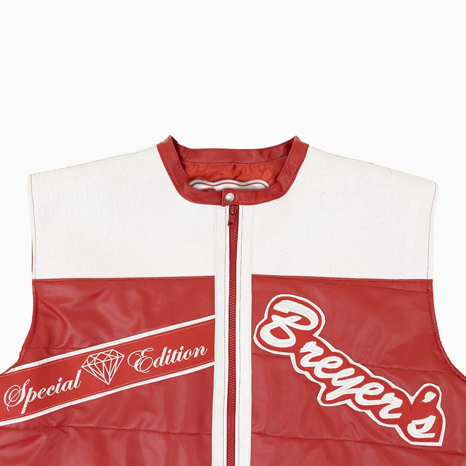 Breyer's Leather Pattern Puffer Vest