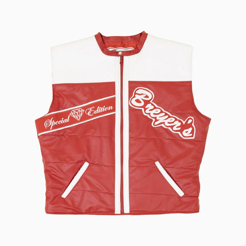 Breyer's Leather Pattern Puffer Vest