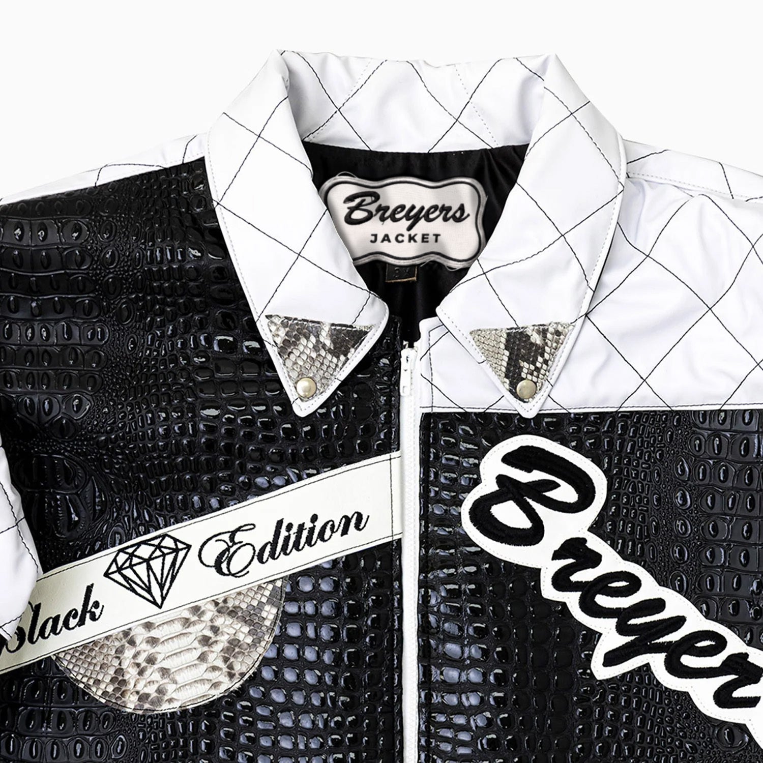 Breyer's Special Black Edition Monochrome Retro Leather Jacket