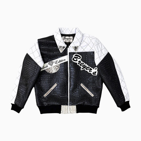Breyer's Special Black Edition Monochrome Retro Leather Jacket