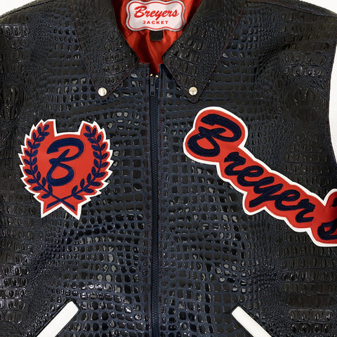 Breyer's Special Edition Black Red White Retro Apex Leather Jacket