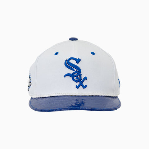 breyers-buck-50-chicago-white-sox-hat-with-leather-visor-breyers-tcwsh-white-blue