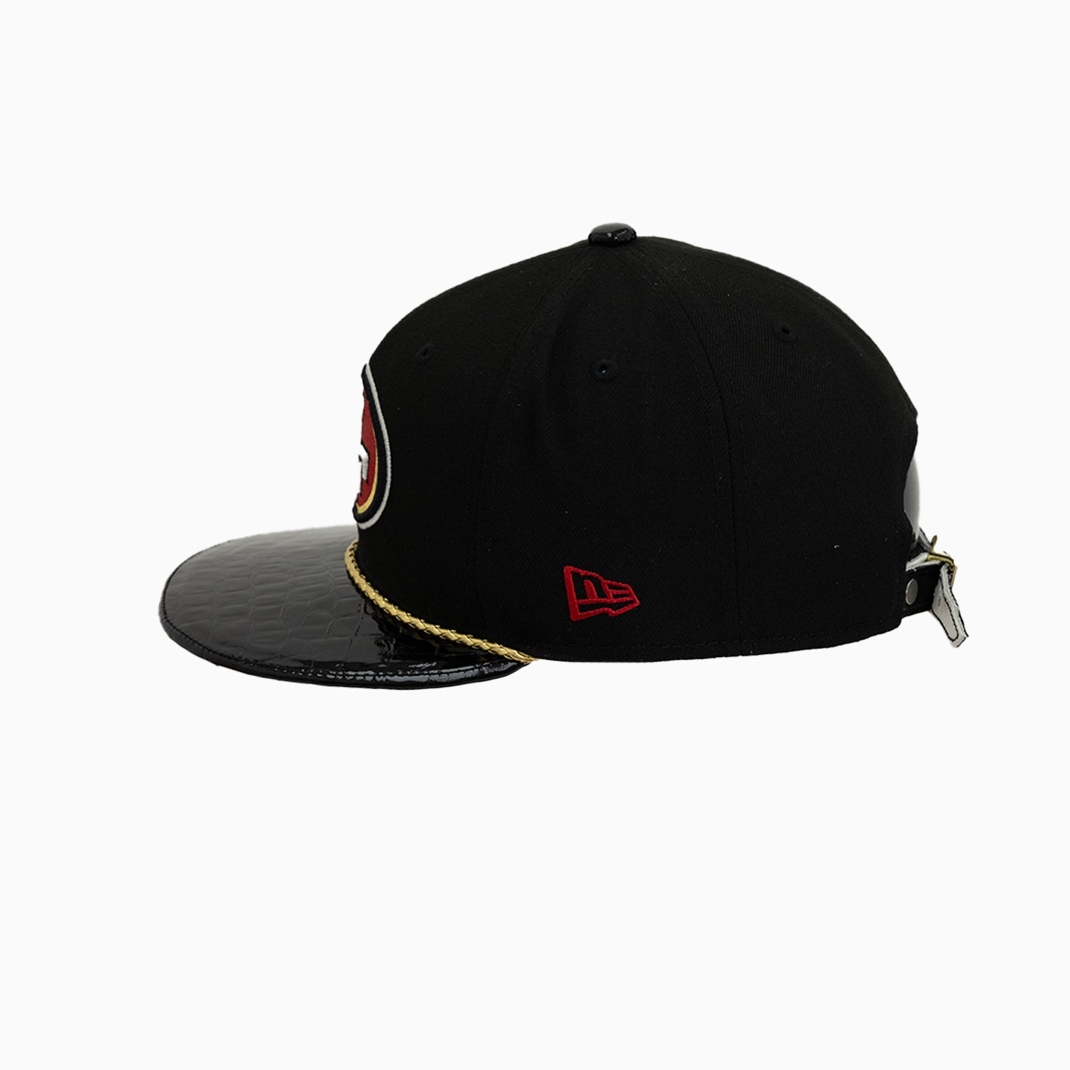 breyers-buck-50-san-francisco-49ers-hat-with-leather-visor-breyers-tsf49e-blk
