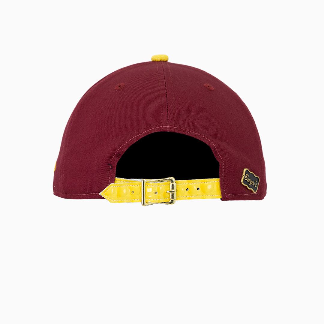 breyers-buck-50-washington-commanders-hat-with-leather-visor-breyers-twch-red-yellow